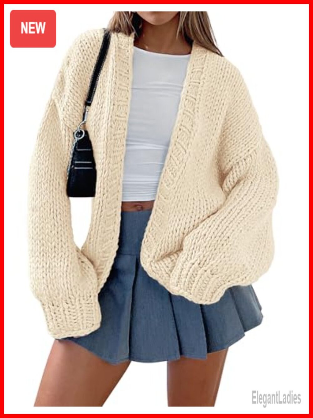 PRETTYGARDEN Open Front Cardigan Sweater Women Chunky Knit Fall Layer